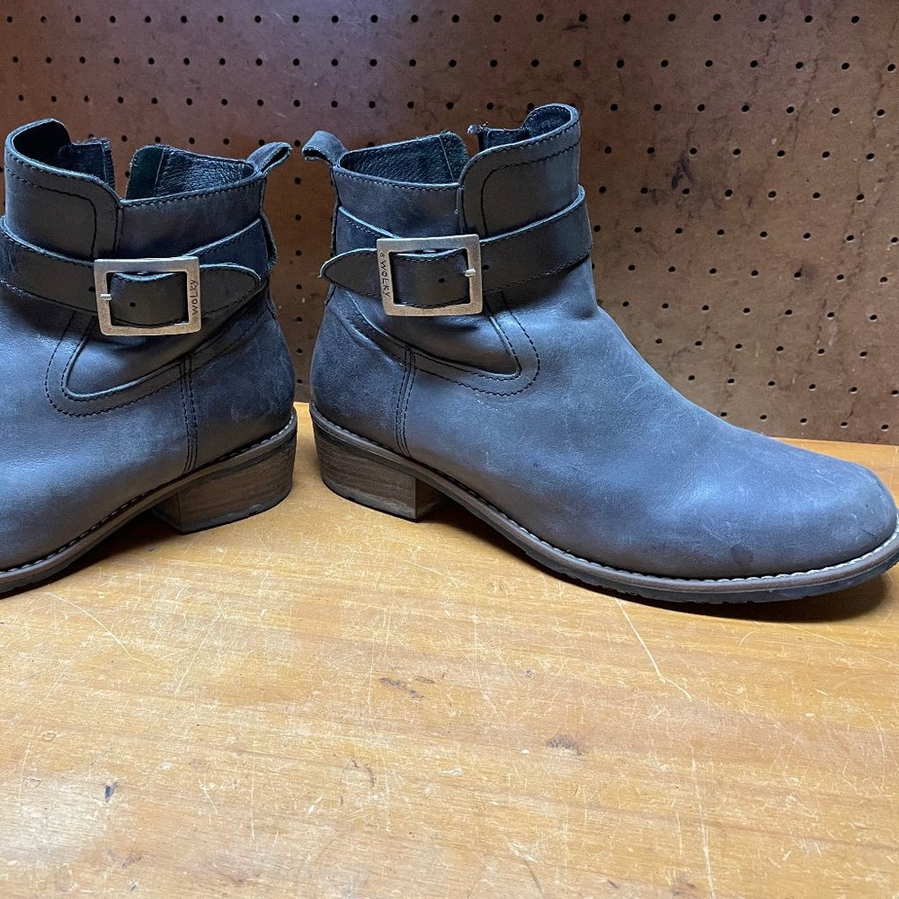 Wolky Womens Ankle Boots | Grey Leather | Size 41